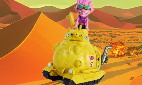 SAND LAND MEGAワールドコレクタブルフィギュア サンドランド国王軍戦車隊104号車 パッケージ