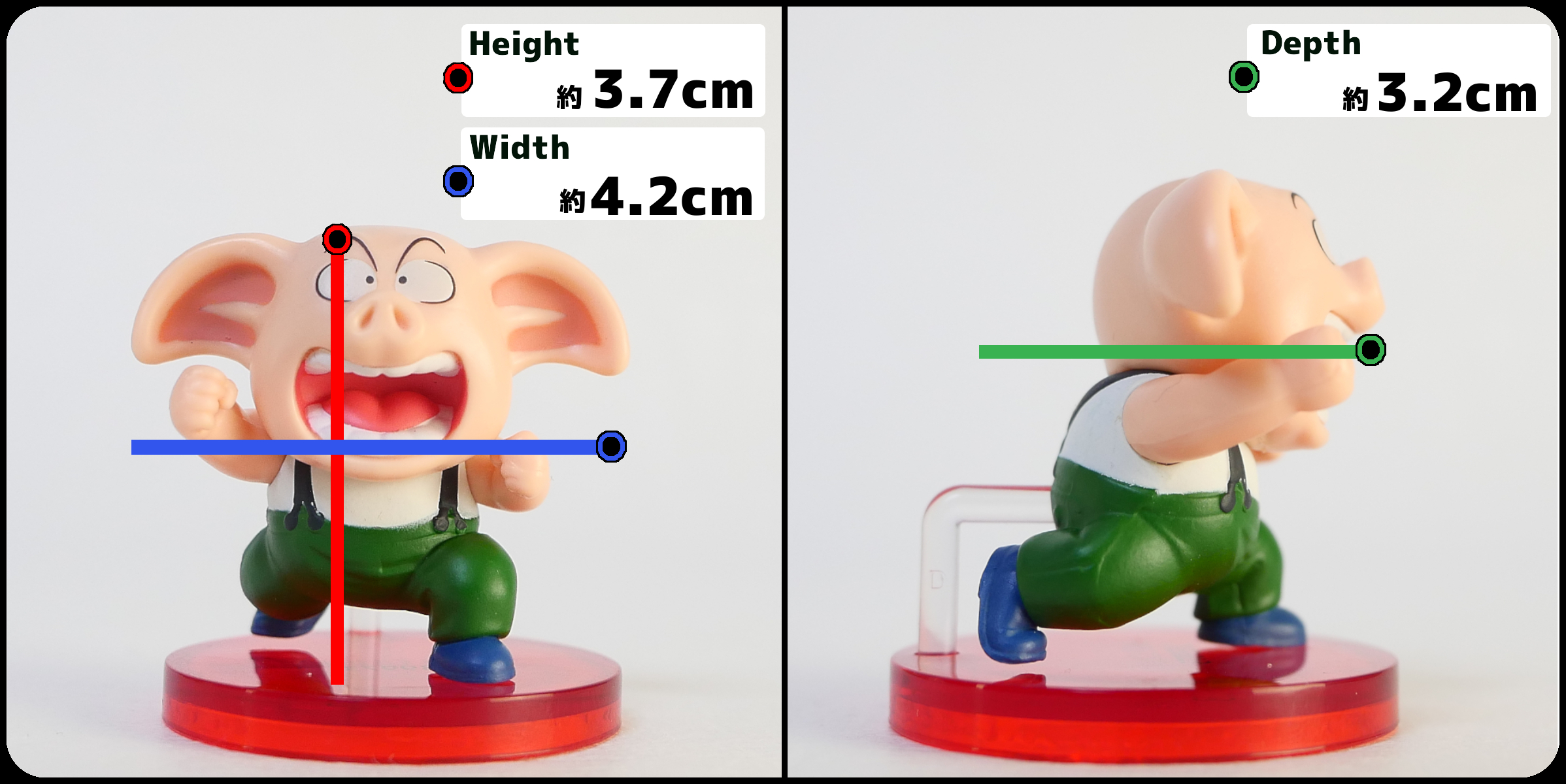 ドラゴンボール ワールドコレクタブルフィギュア 少年期編6 D ウーロン サイズ